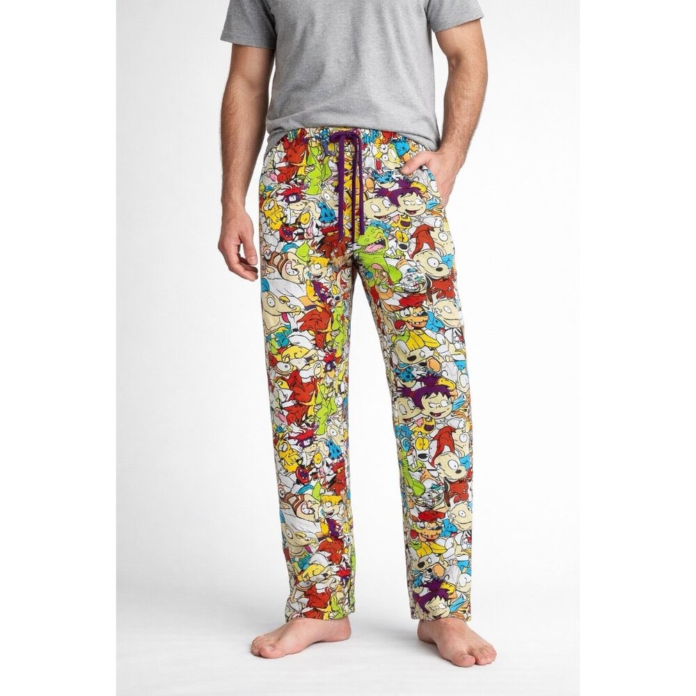 Rugrats All Over Print Pajama Lounge Pants Nickelodeon Mens Size XL Y2K